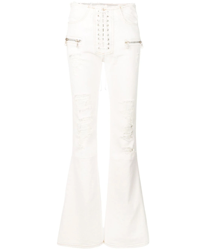 UNRAVEL - Jeans Bianco con Strappi