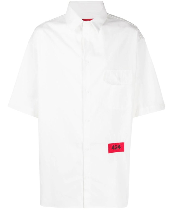 424 - Camicia Logo Bianco