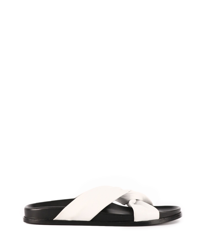 ELLEME - White leather sandals