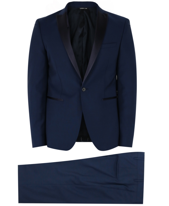 TONELLO - Two-piece blue wool tuxedo