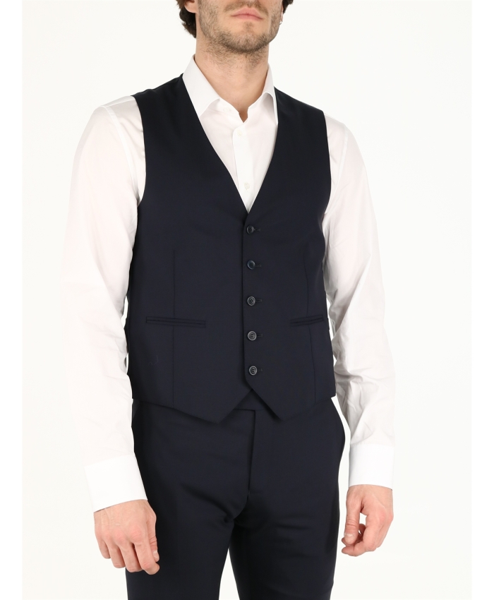 TONELLO - Blue wool vest