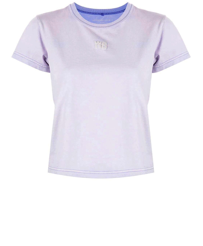 ALEXANDER WANG - Lilac t-shirt with logo