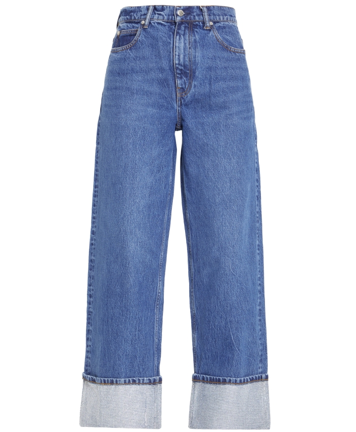 ALEXANDER WANG - Jeans in denim con cristalli