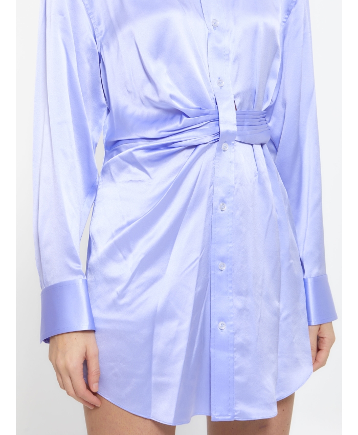 ALEXANDER WANG - Draped silk shirt dress