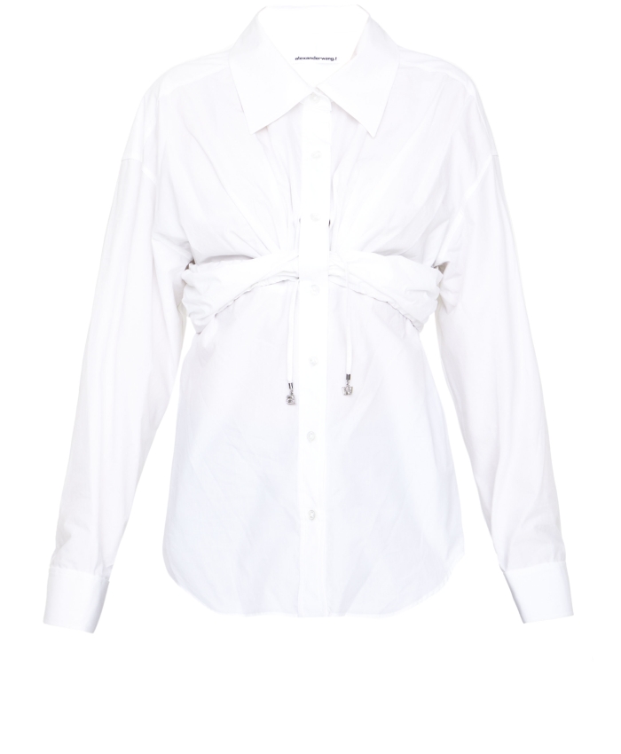ALEXANDER WANG - Ruched white shirt