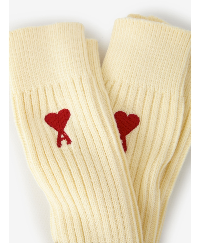 AMI PARIS - Embroidered cotton socks