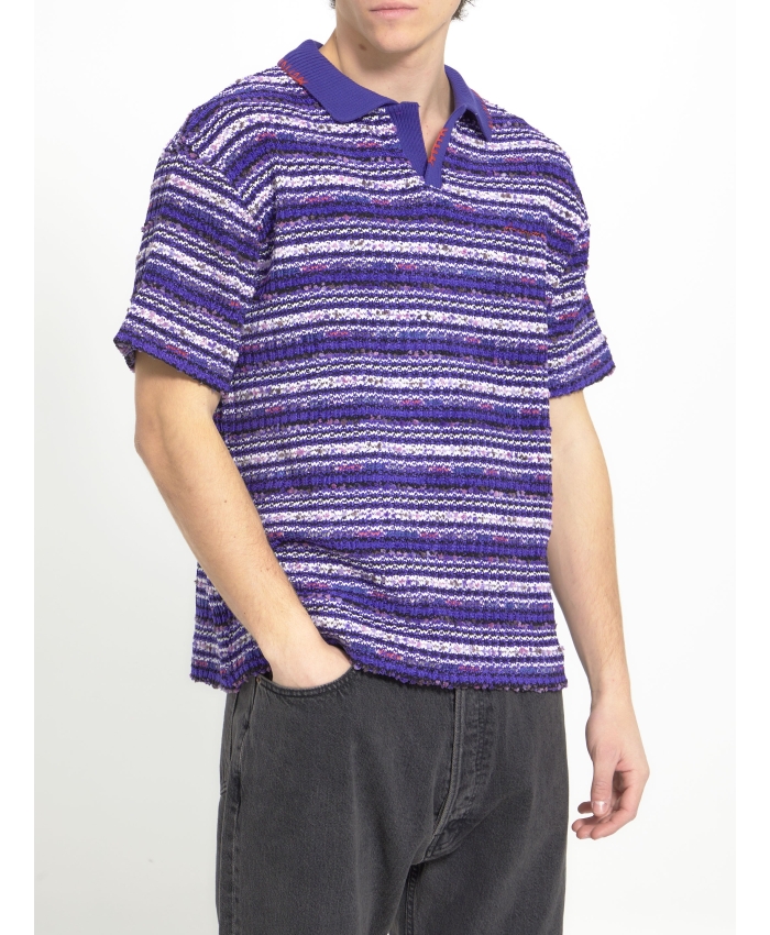 ANDERSSON BELL - Bouclé knit polo shirt