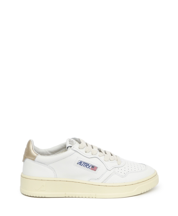 AUTRY - Medalist white and gold sneakers