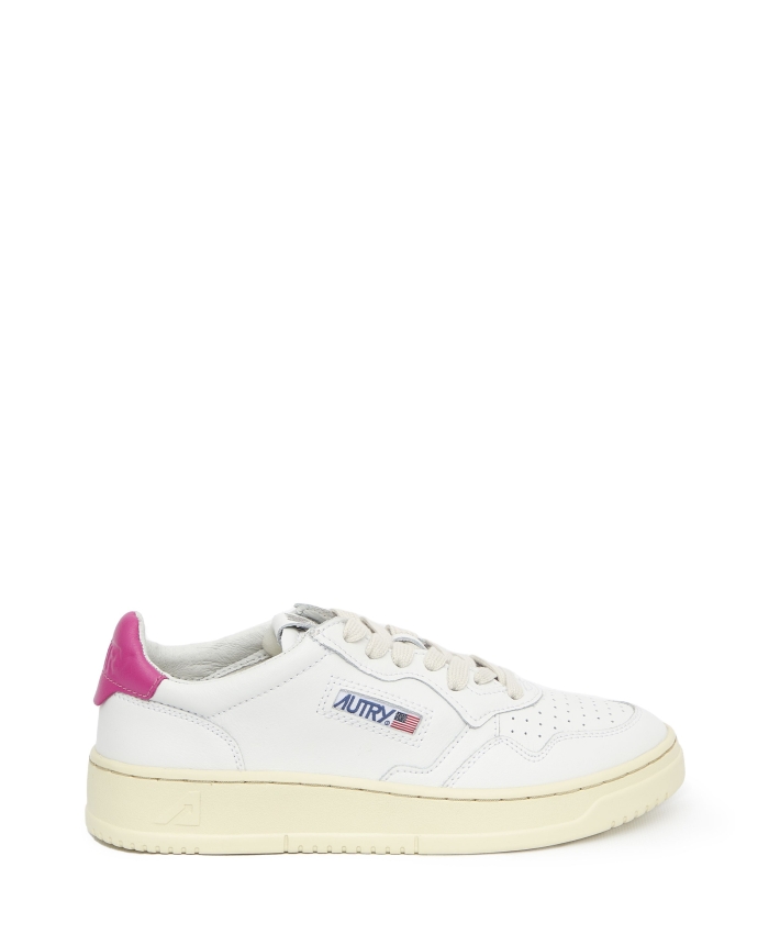 AUTRY - Medalist white and fuchsia sneakers