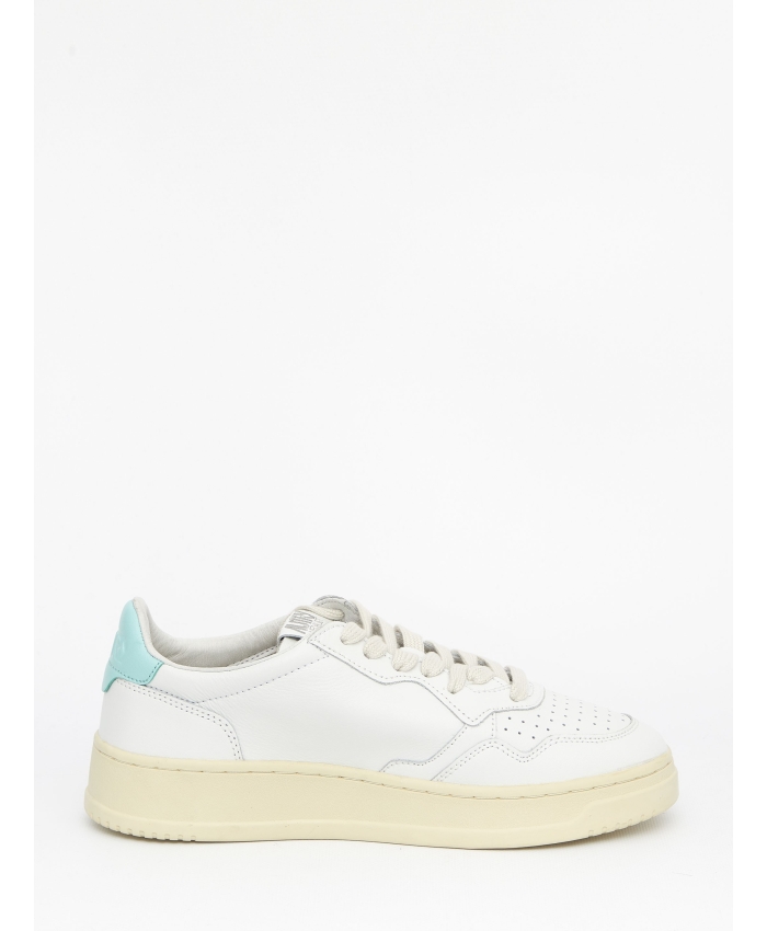 AUTRY - Medalist white and turquoise sneakers