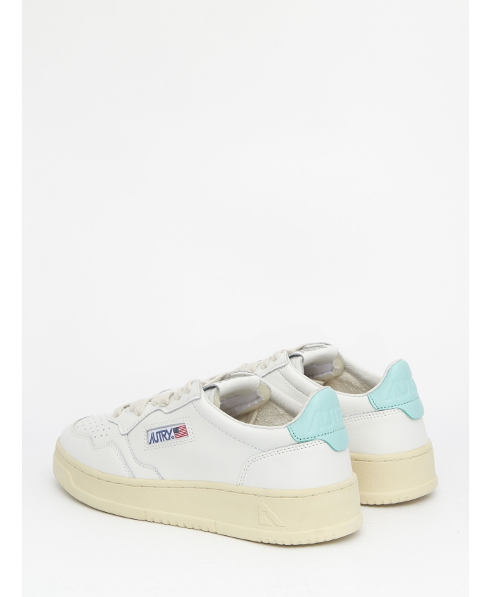 AUTRY - Medalist white and turquoise sneakers