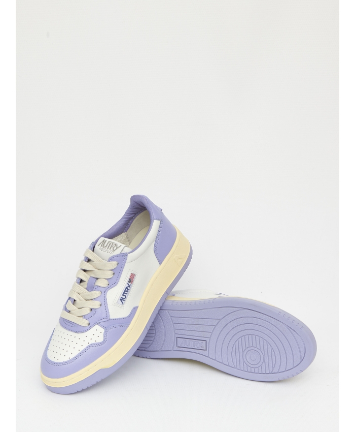 AUTRY - Medalist lilac and white sneakers