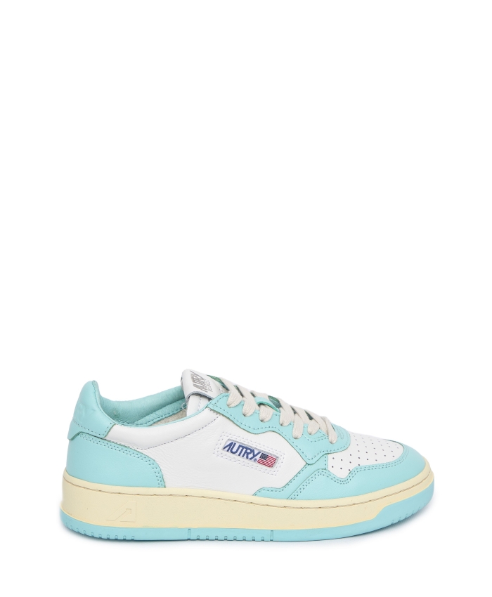 AUTRY - Medalist turquoise and white sneakers