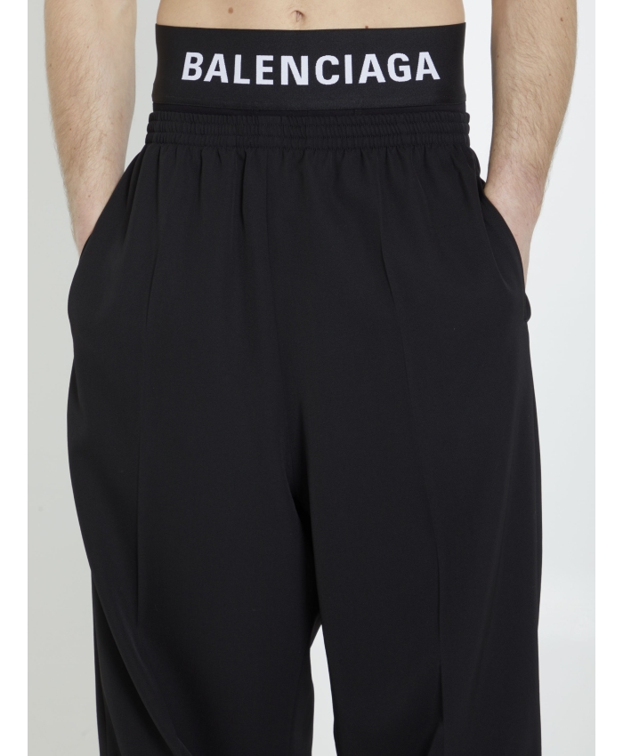 BALENCIAGA - Pantaloni oversize in lana