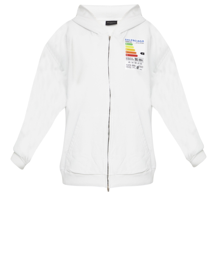 BALENCIAGA - Zip-up cotton hoodie