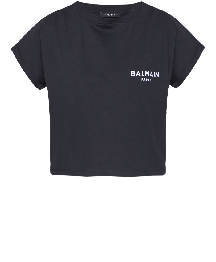 BALMAIN - T-shirt crop nera