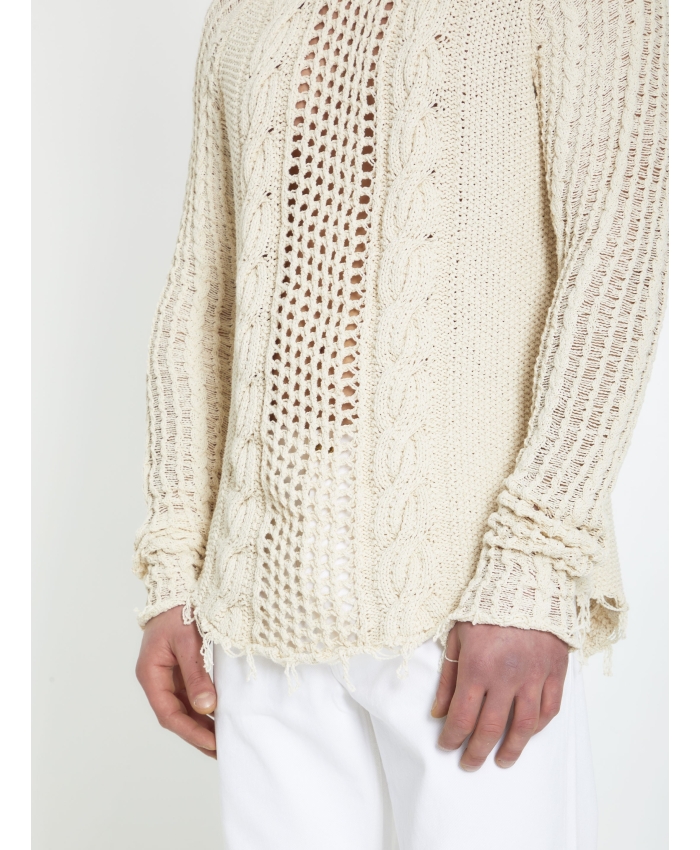 BALMAIN - Unstructured knitted jumper