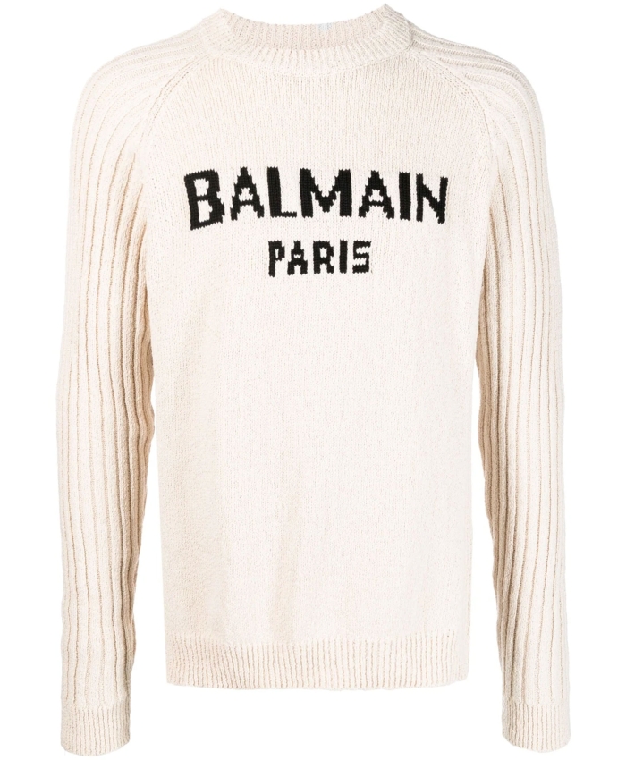 BALMAIN - Embroidered logo jumper