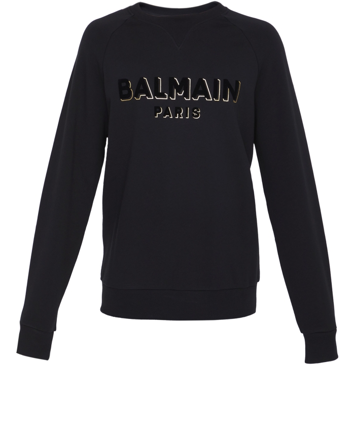 BALMAIN - Black sweatshirt with logo