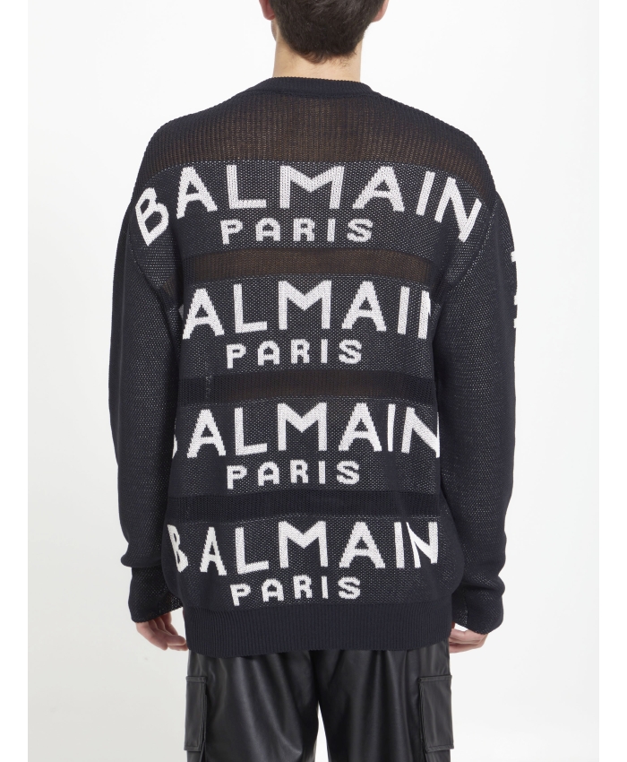 BALMAIN - All-over logo jumper