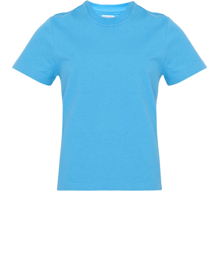 BOTTEGA VENETA - Turquoise cotton t-shirt