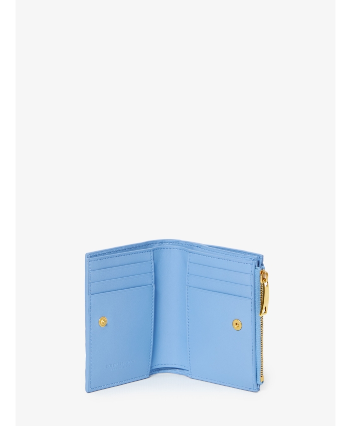 BOTTEGA VENETA - Light-blue leather wallet