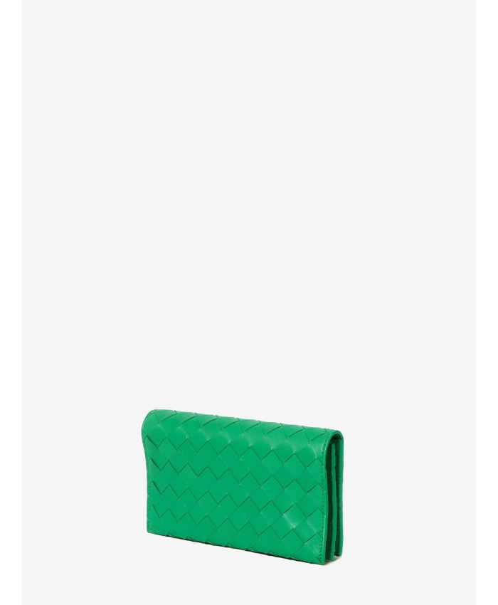 BOTTEGA VENETA - Green leather wallet