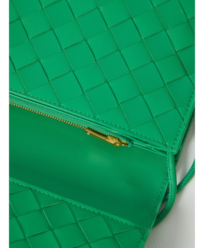 BOTTEGA VENETA - Green leather wallet