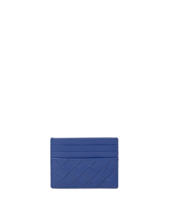 BOTTEGA VENETA - Blue leather cardholder