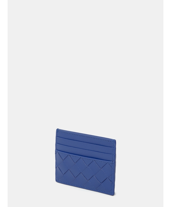 BOTTEGA VENETA - Blue leather cardholder