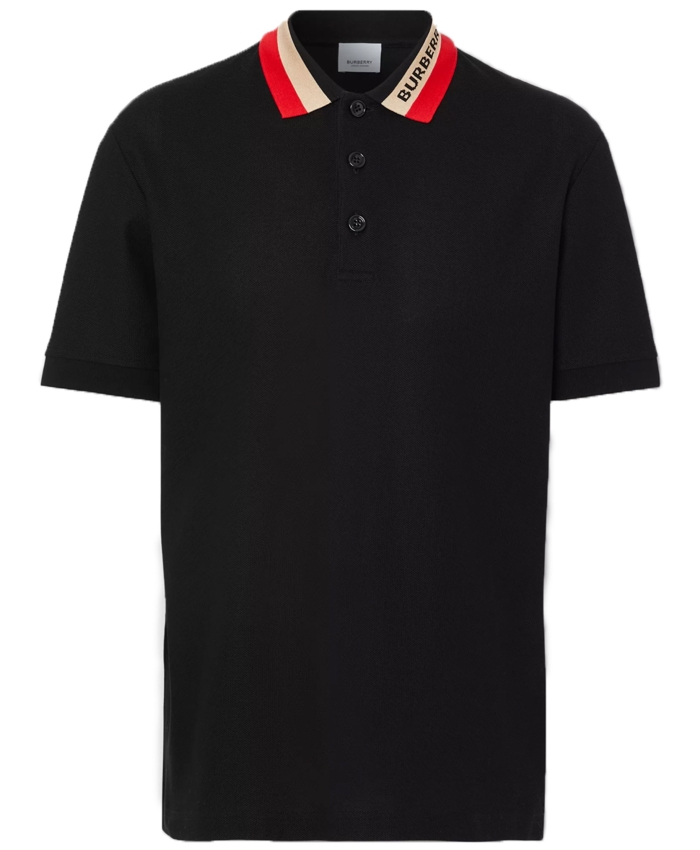 BURBERRY - Piqué cotton polo shirt