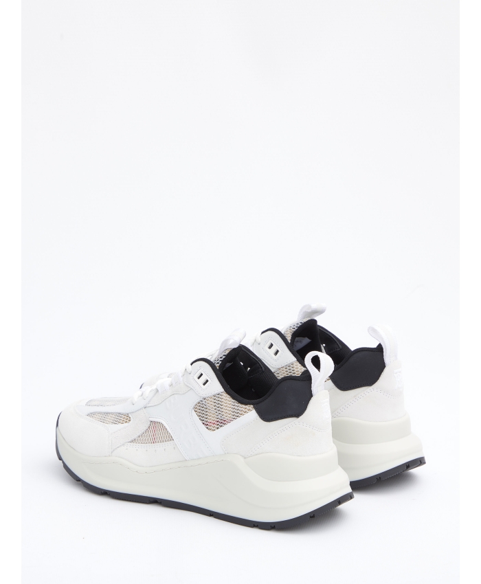 BURBERRY - Sneakers in pelle, suede e mesh