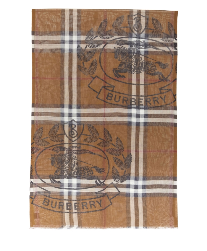 BURBERRY - Wool and silk scarf