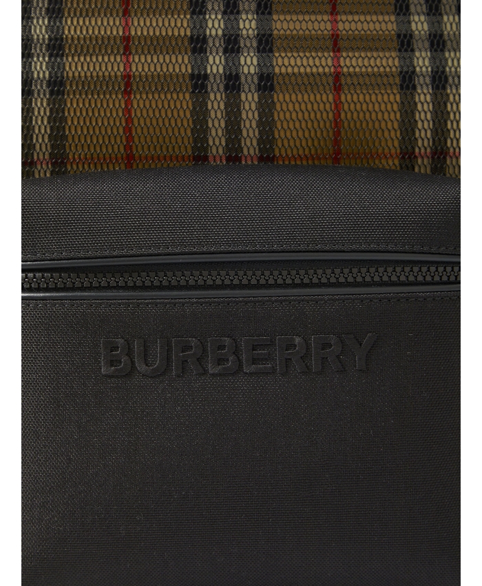 BURBERRY - Check and mesh backpack
