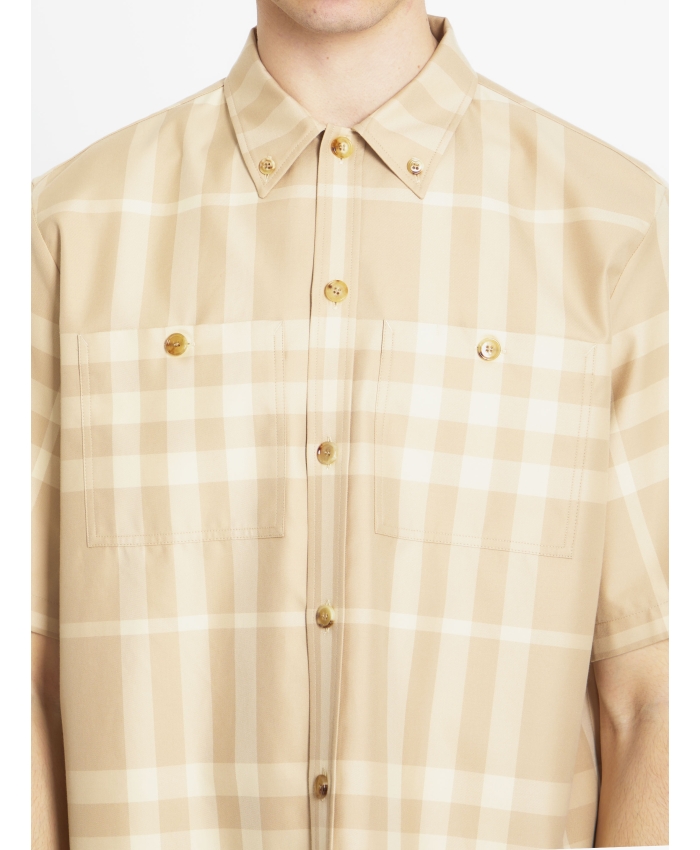BURBERRY - Check cotton shirt