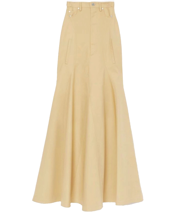 BURBERRY - Cotton gabardine long skirt