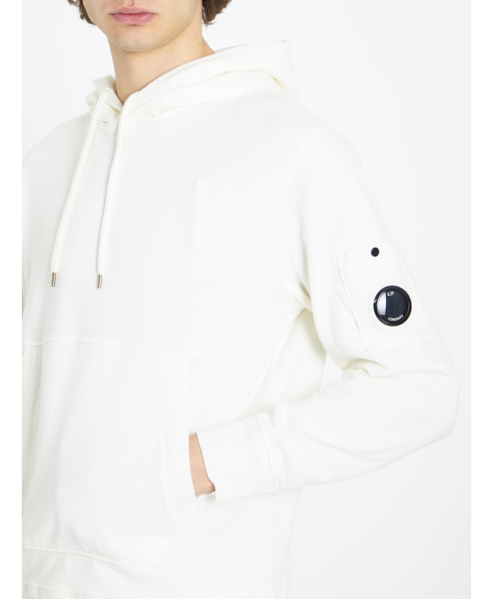 CP COMPANY - White cotton hoodie