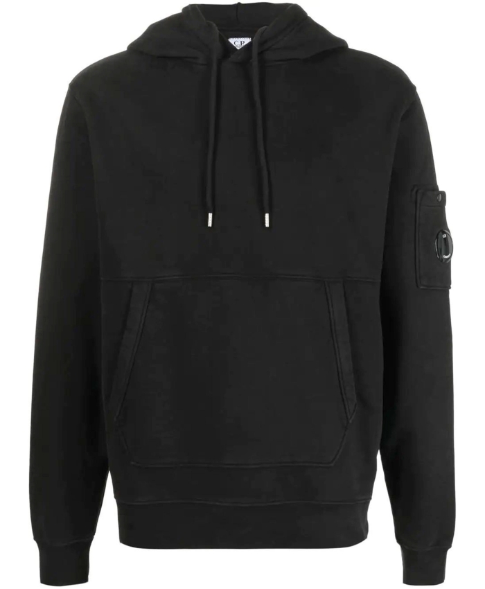 CP COMPANY - Black cotton hoodie