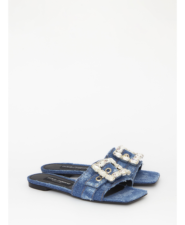 DOLCE&GABBANA - Sandali Flat Patchwork Jeans