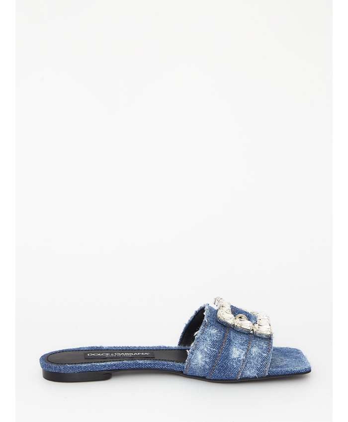 DOLCE&GABBANA - Patchwork Jeans Flat sandals