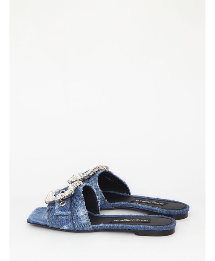 DOLCE&GABBANA - Patchwork Jeans Flat sandals