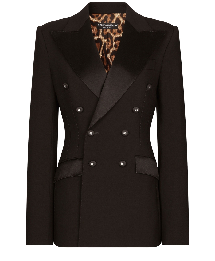 DOLCE&GABBANA - Wool and duchesse tuxedo jacket