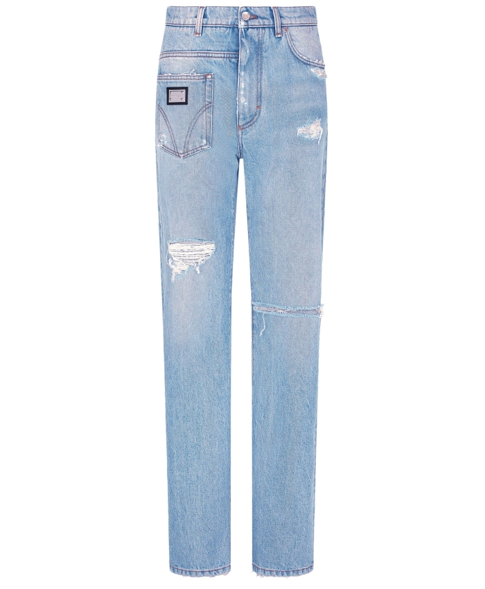 DOLCE&GABBANA - Jeans in denim patchwork