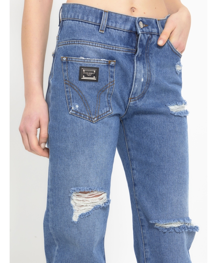 DOLCE&GABBANA - Jeans in denim patchwork