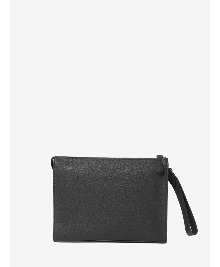FENDI - Black leather pouch