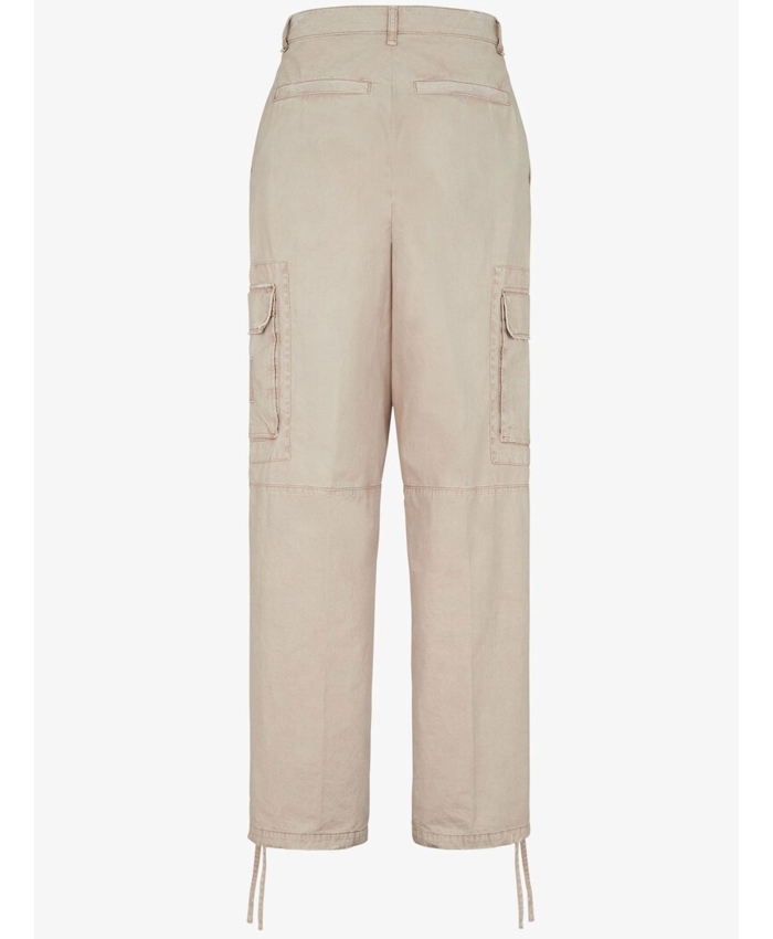 FENDI - Beige cotton trousers