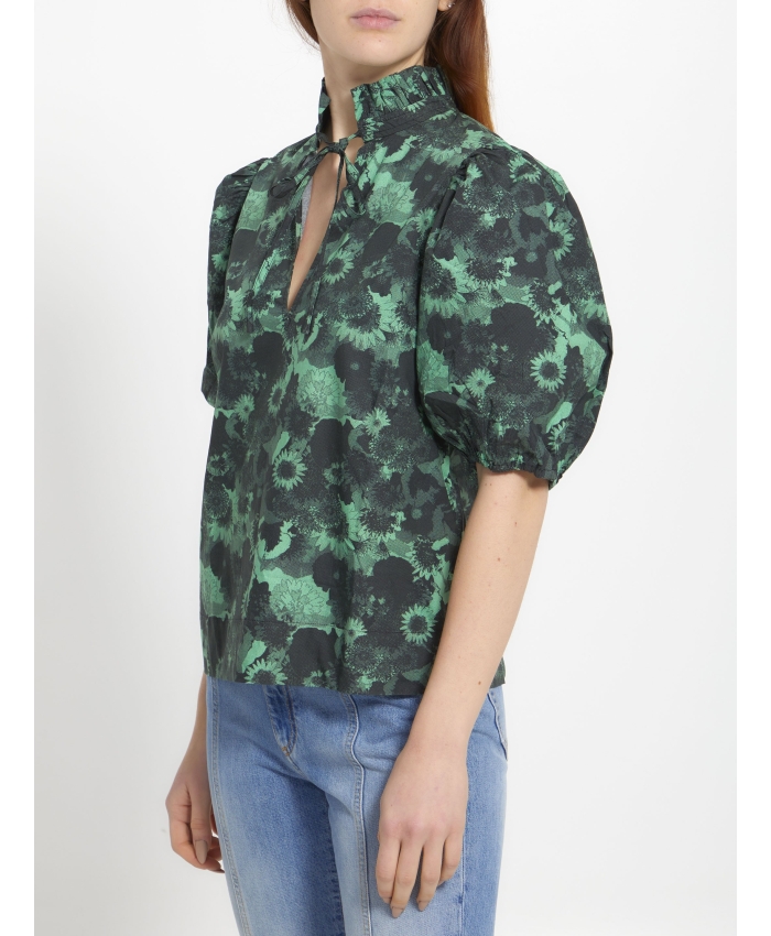 GANNI - Floral cotton blouse
