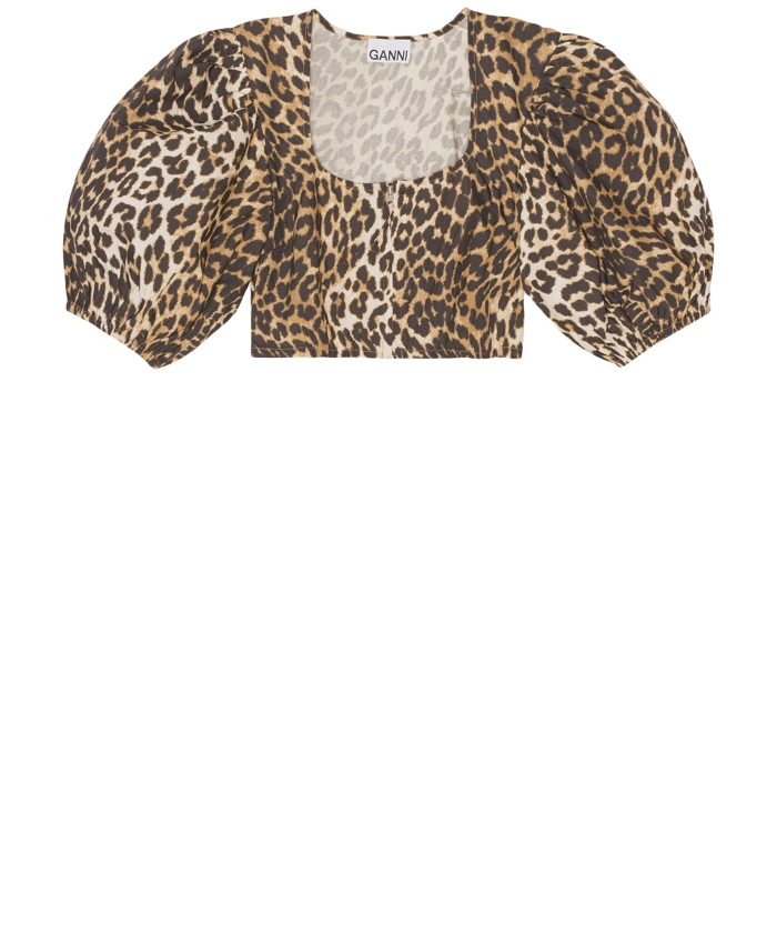 GANNI - Leopard-print top