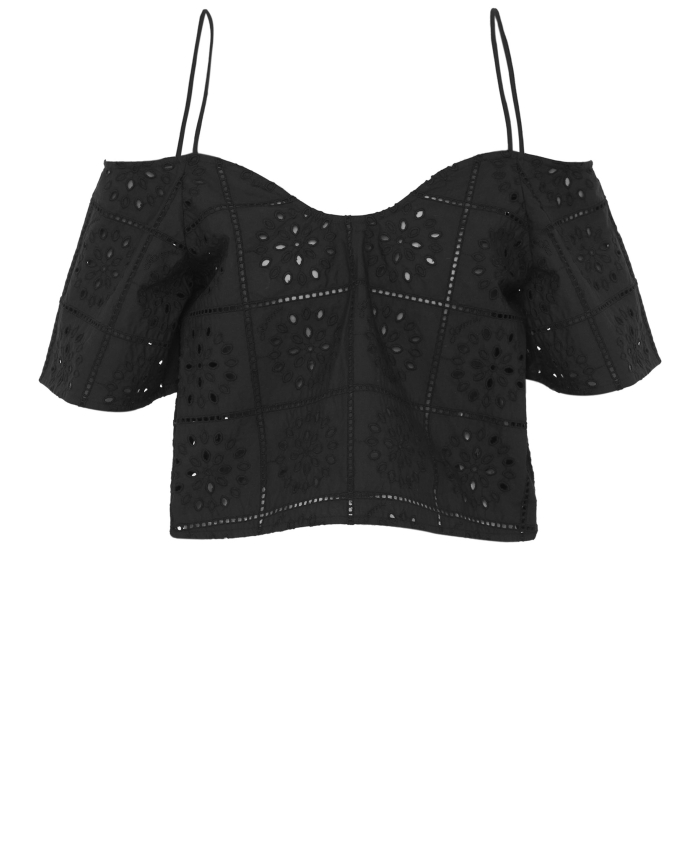 GANNI - Broderie anglaise top