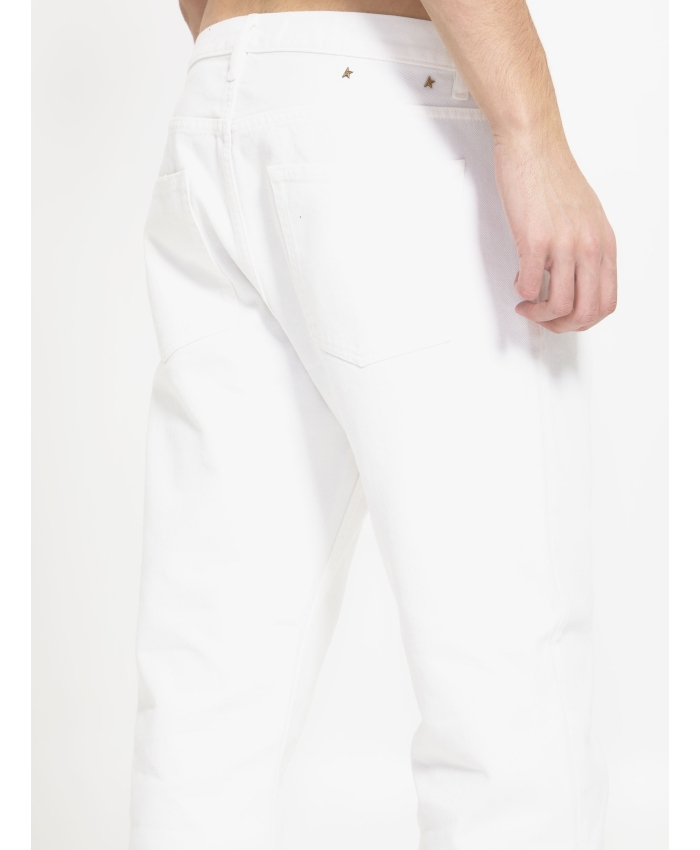 GOLDEN GOOSE - White denim Journey jeans